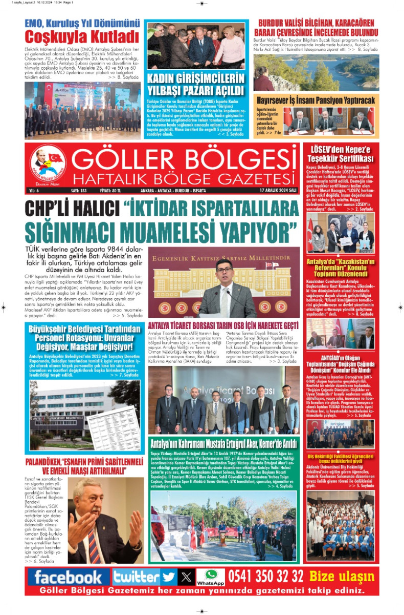 GÖLLER BÖLGESİ GAZETESİ 